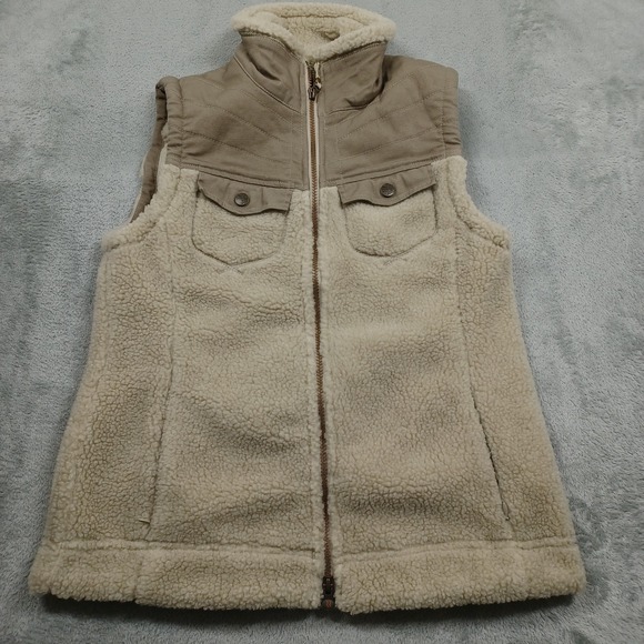 Royal Robbins Jackets & Blazers - Royal Robbins Vest Womens Large Brown Fleece Full Zip Pockets Outdoor Casual